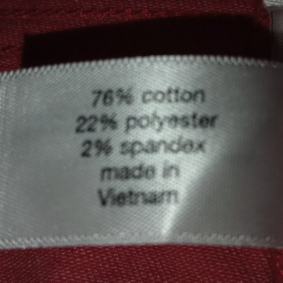 Lane Bryant Red Jeans Women's Size 28 Mid Rise Flex Waist Boyfriend Capri Pants - Picture 6 of 7